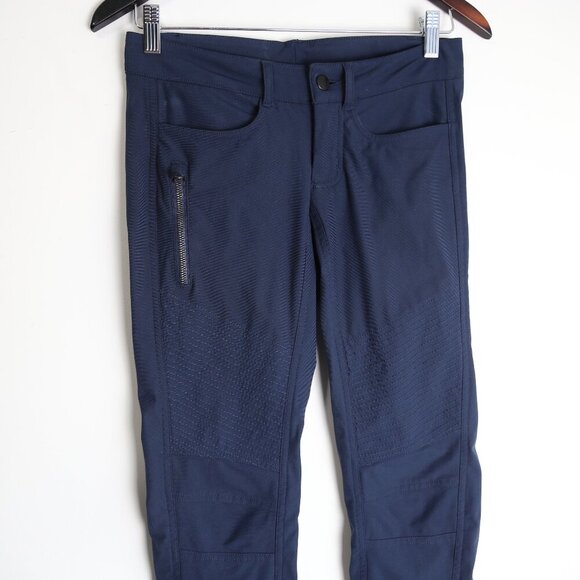 Lululemon Bust A Move Pants Moto Slim Fit Reflective Stretchy Inkwell Size 4 - Picture 6 of 11